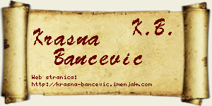 Krasna Bančević vizit kartica